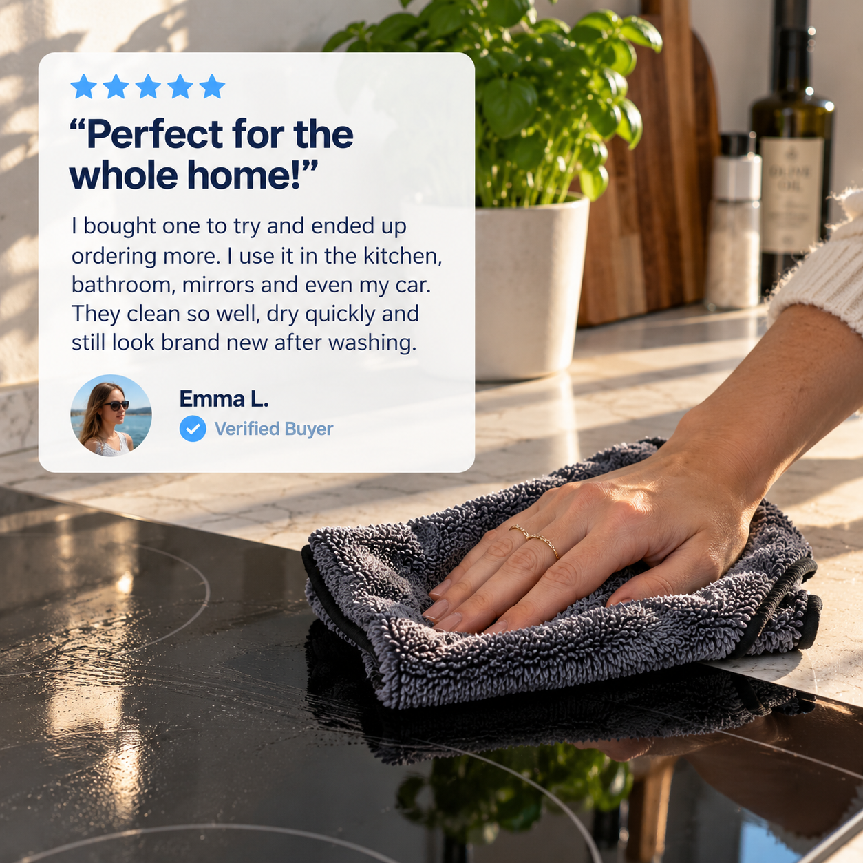 Mirakle Cloth™ – The XXL Streak-Free Cleaning Cloth ((24x16 Inches)